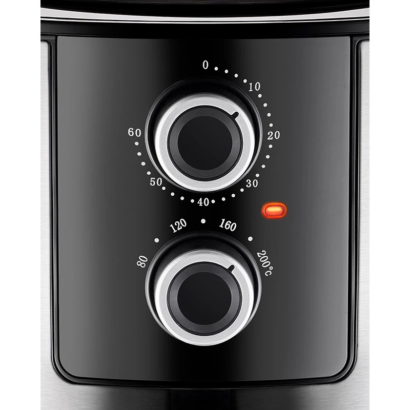 Unold 58655 frytkownica Double 5 l 1400 W Frytkownica beztłuszczowa Czarny, Stal nierdzewna