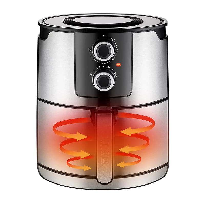 Unold 58655 frytkownica Double 5 l 1400 W Frytkownica beztłuszczowa Czarny, Stal nierdzewna
