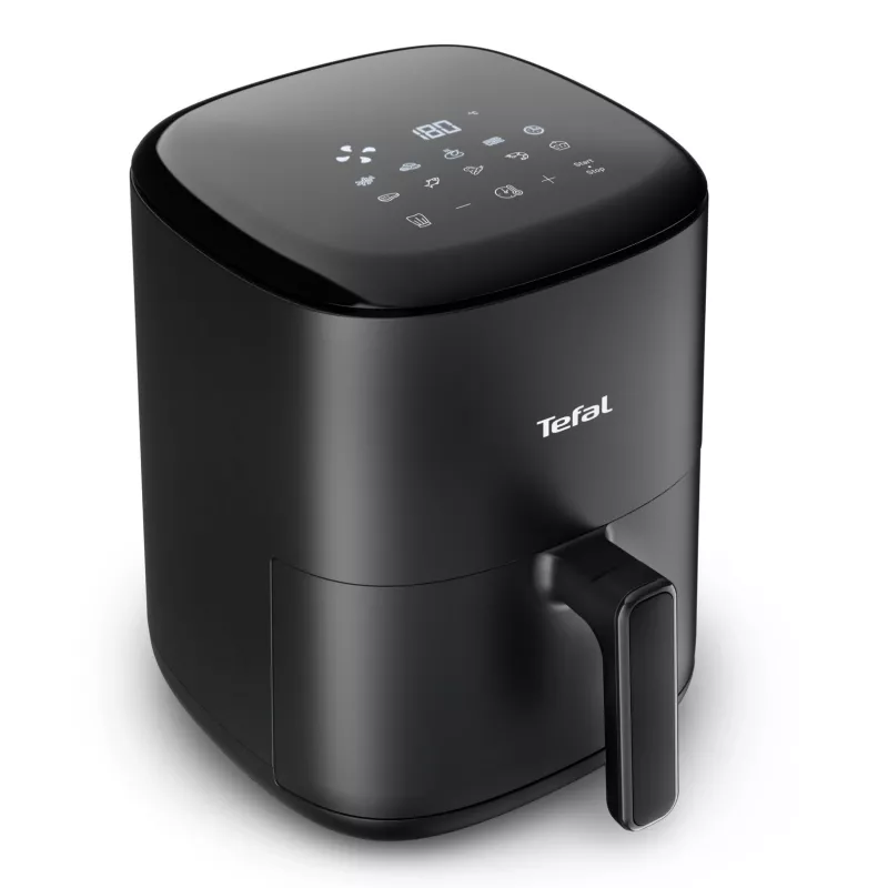 Frytkownica powietrzna Tefal Easy Fry EY145810 — pojemność 3 L, 1300 W, sterowanie dotykowe, wyświetlacz LCD, czarna