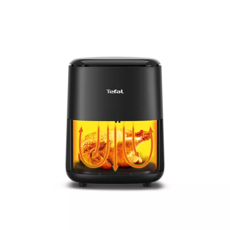 Frytkownica powietrzna Tefal Easy Fry EY145810 — pojemność 3 L, 1300 W, sterowanie dotykowe, wyświetlacz LCD, czarna