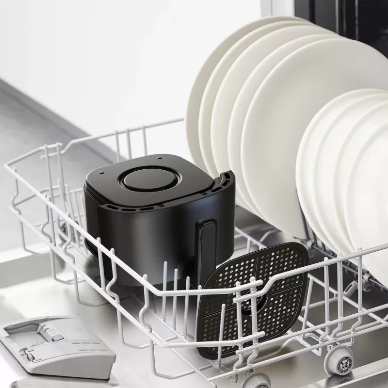 Frytkownica powietrzna Tefal Easy Fry EY145810 — pojemność 3 L, 1300 W, sterowanie dotykowe, wyświetlacz LCD, czarna