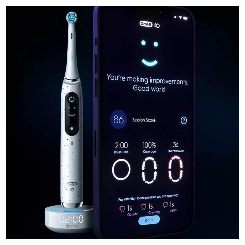 Szczoteczka rotacyjno-oscylacyjna Oral-B iO Series 10 dla dorosłych, biała