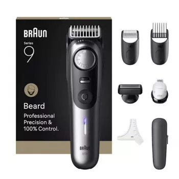 Braun BeardTrimmer 9 BT9520 trymer do brody Akumulator 52 2 cm Wet & Dry Czarny, Szary