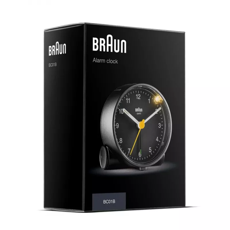 Braun BC01B Kwarcowy budzik Czarny