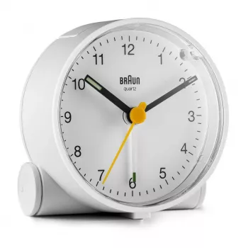 Braun BC01W kwarcowy budzik biały