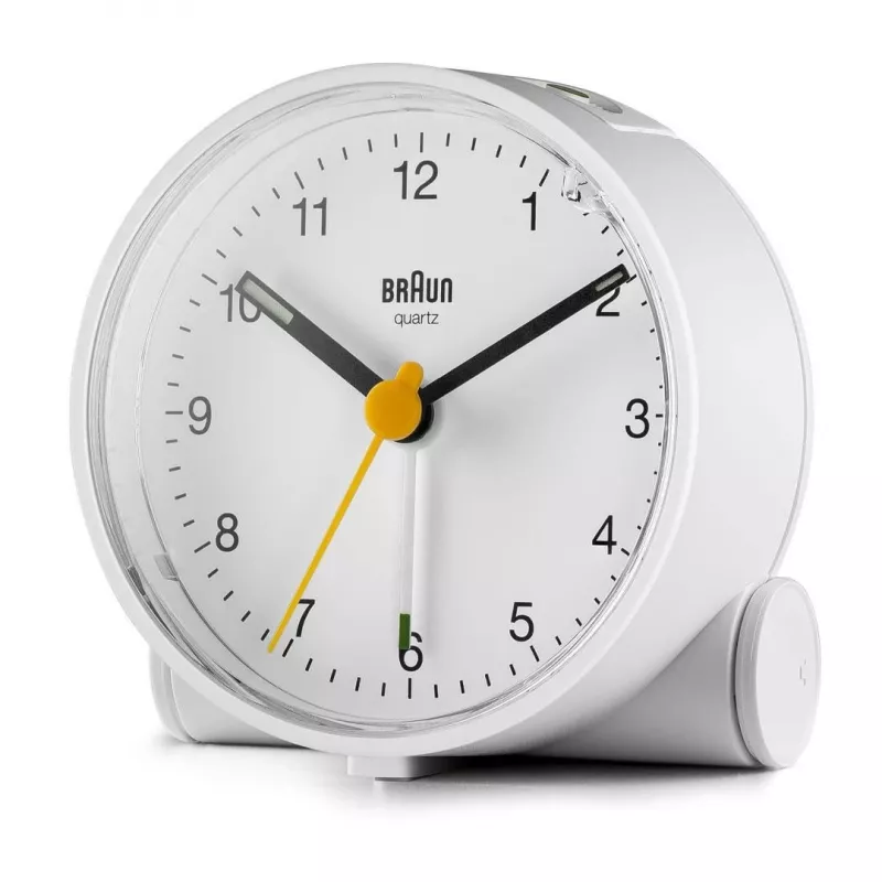 Braun BC01W kwarcowy budzik biały