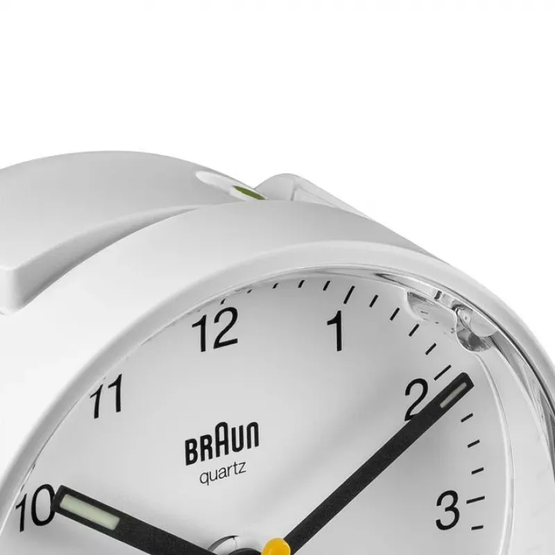 Braun BC01W kwarcowy budzik biały