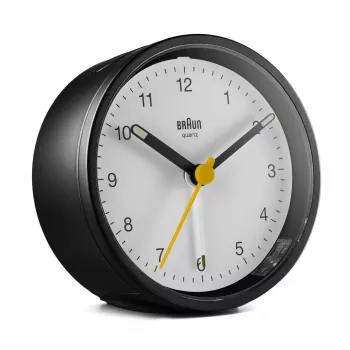 Braun BC12BW kwarcowy budzik Czarny, Biały