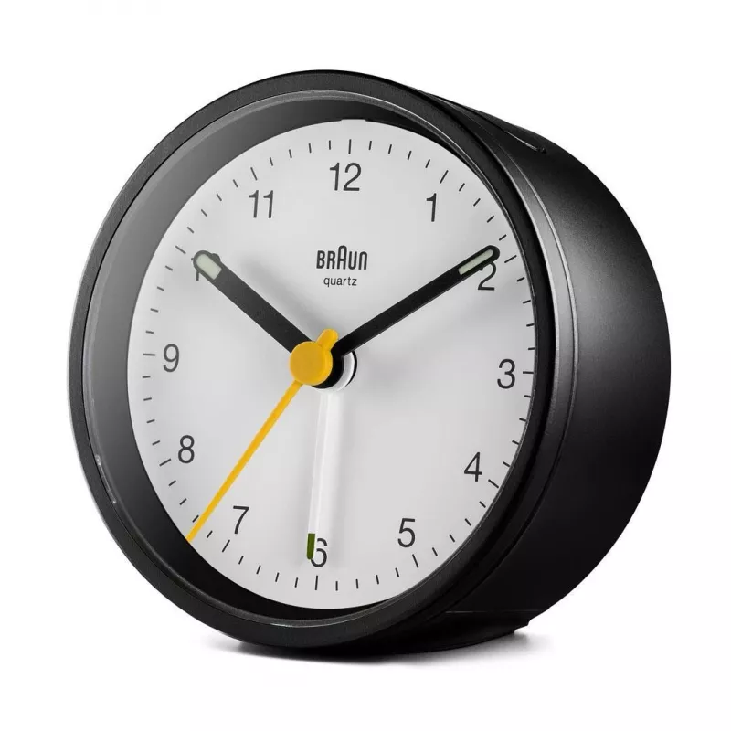 Braun BC12BW kwarcowy budzik Czarny, Biały
