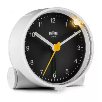 Braun BC01WB Kwarcowy budzik Czarny, Biały
