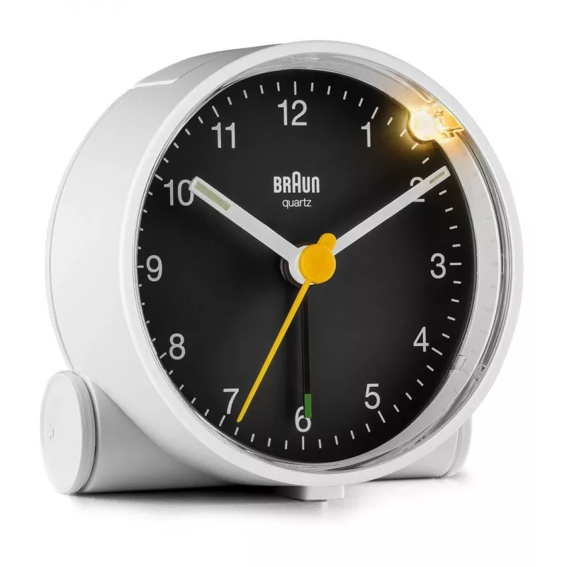 Braun BC01WB Kwarcowy budzik Czarny, Biały