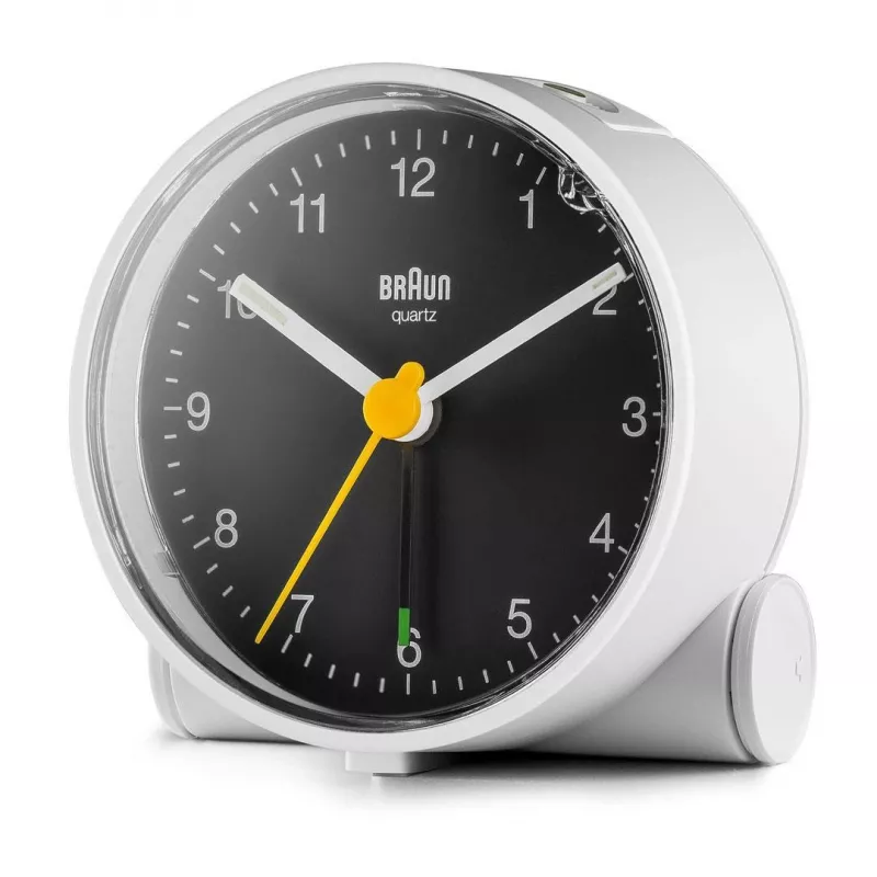 Braun BC01WB Kwarcowy budzik Czarny, Biały