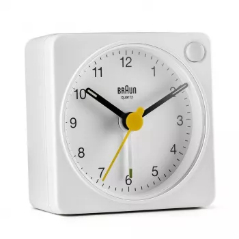 Braun BC02XW Kwarcowy budzik Biały