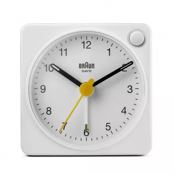 Braun BC02XW Kwarcowy budzik Biały