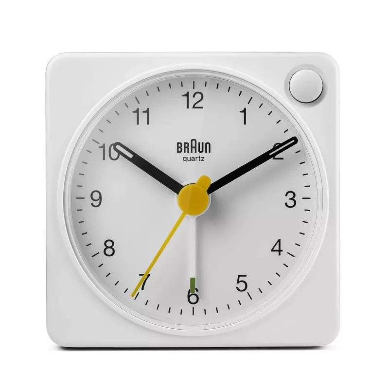 Braun BC02XW Kwarcowy budzik Biały