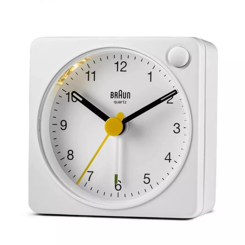 Braun BC02XW Kwarcowy budzik Biały