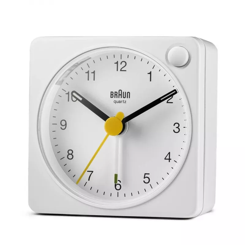 Braun BC02XW Kwarcowy budzik Biały