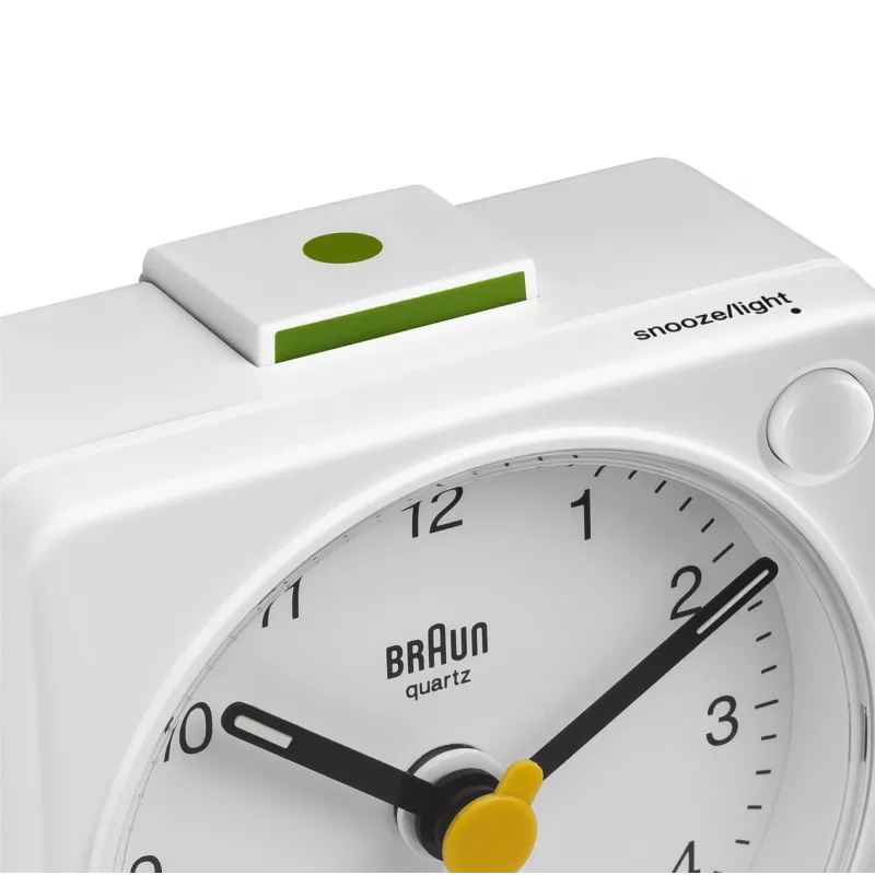 Braun BC02XW Kwarcowy budzik Biały
