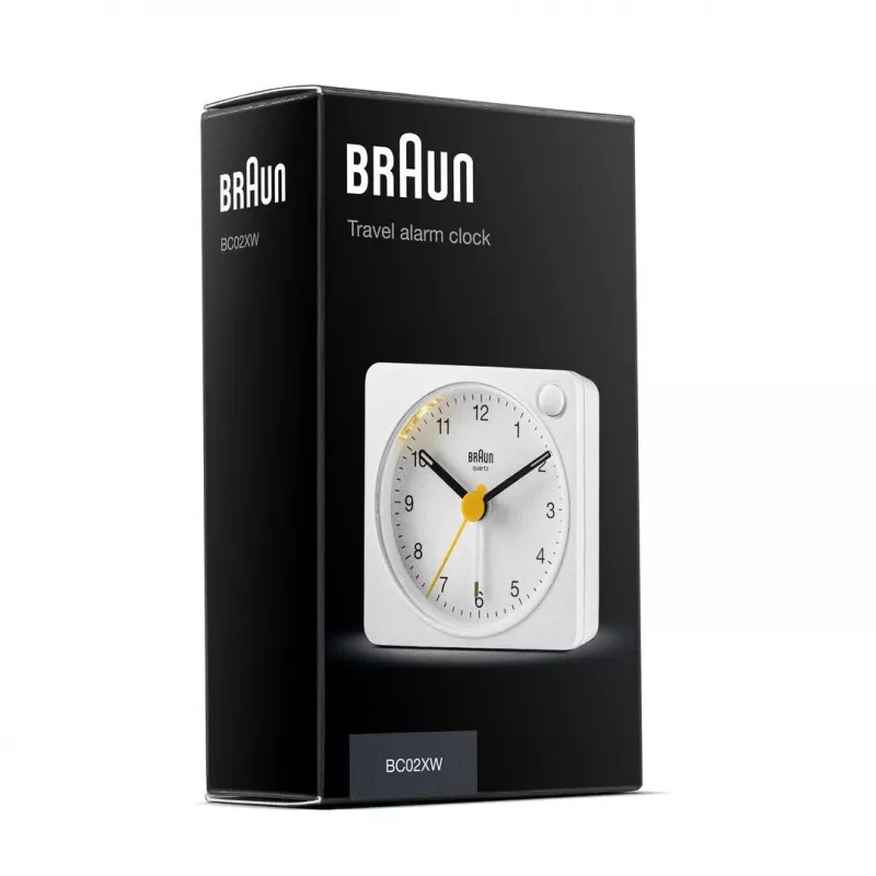 Braun BC02XW Kwarcowy budzik Biały