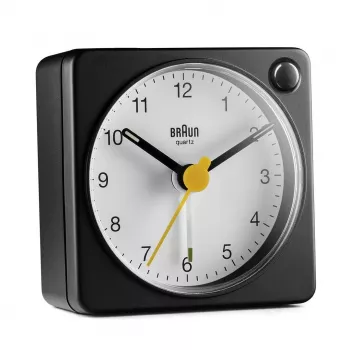 Braun BC02XBW kwarcowy budzik Czarny, Biały