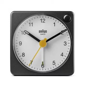 Braun BC02XBW kwarcowy budzik Czarny, Biały