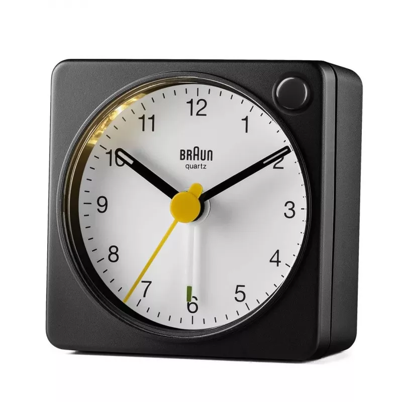 Braun BC02XBW kwarcowy budzik Czarny, Biały
