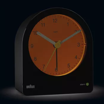Braun BC22 Kwarcowy budzik Czarny, Żółty