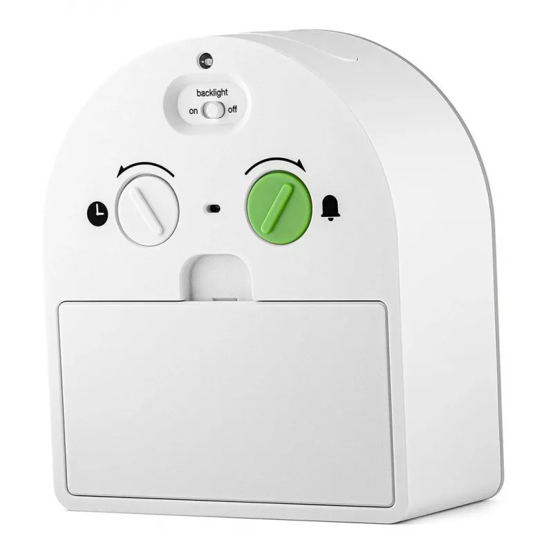 Budzik kwarcowy Braun BC22 biały, żółty