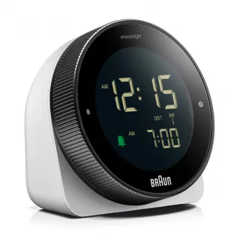 Braun BC24W-DCF zegar ścienny/ stołowy Zegar sterowany radiowo Prostokątny Czarny, Biały