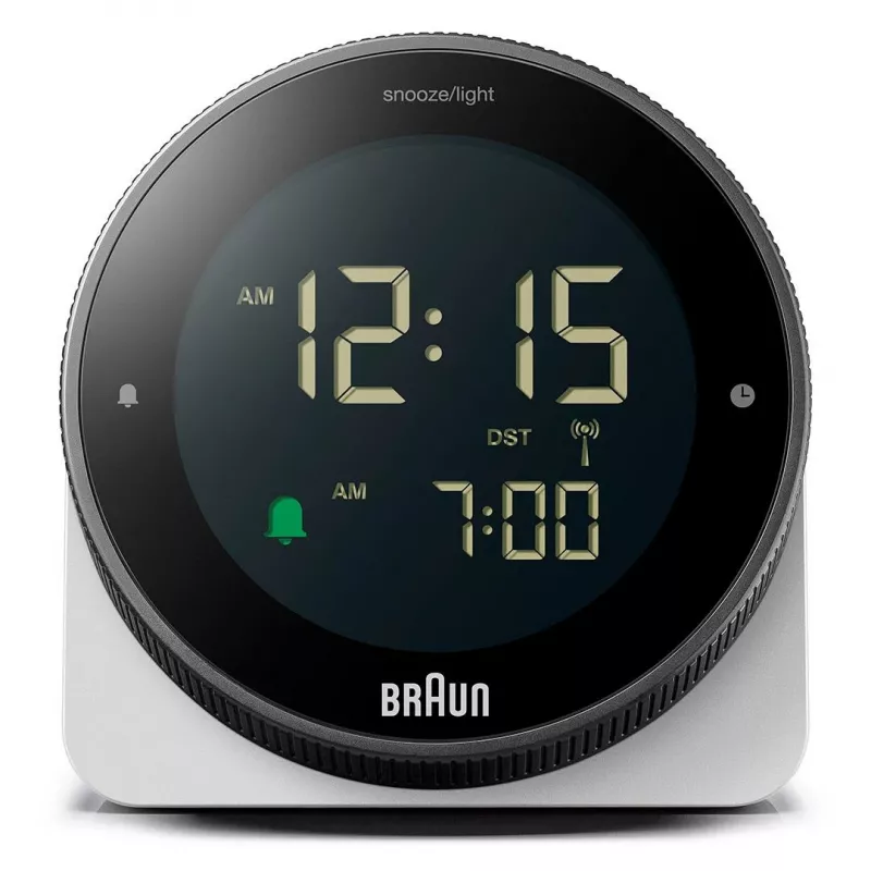 Braun BC24W-DCF zegar ścienny/ stołowy Zegar sterowany radiowo Prostokątny Czarny, Biały