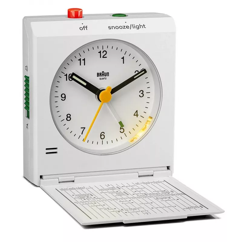 Braun BC05W zegar ścienny/stołowy Zegar analogowy Prostokątny Biały