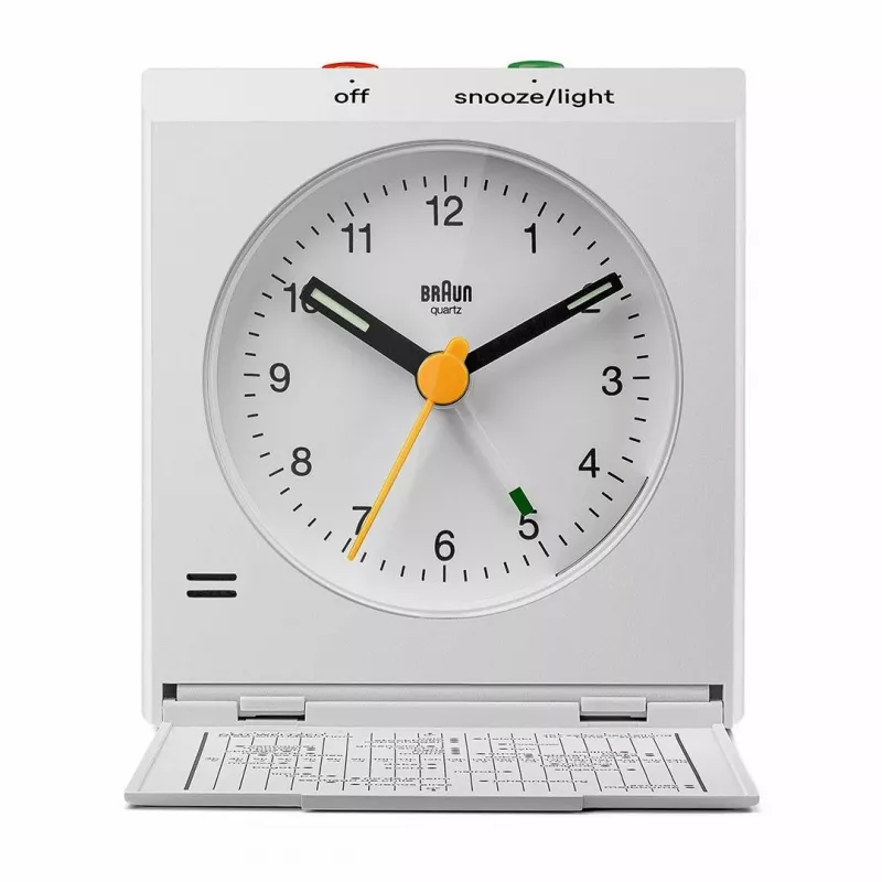 Braun BC05W zegar ścienny/stołowy Zegar analogowy Prostokątny Biały