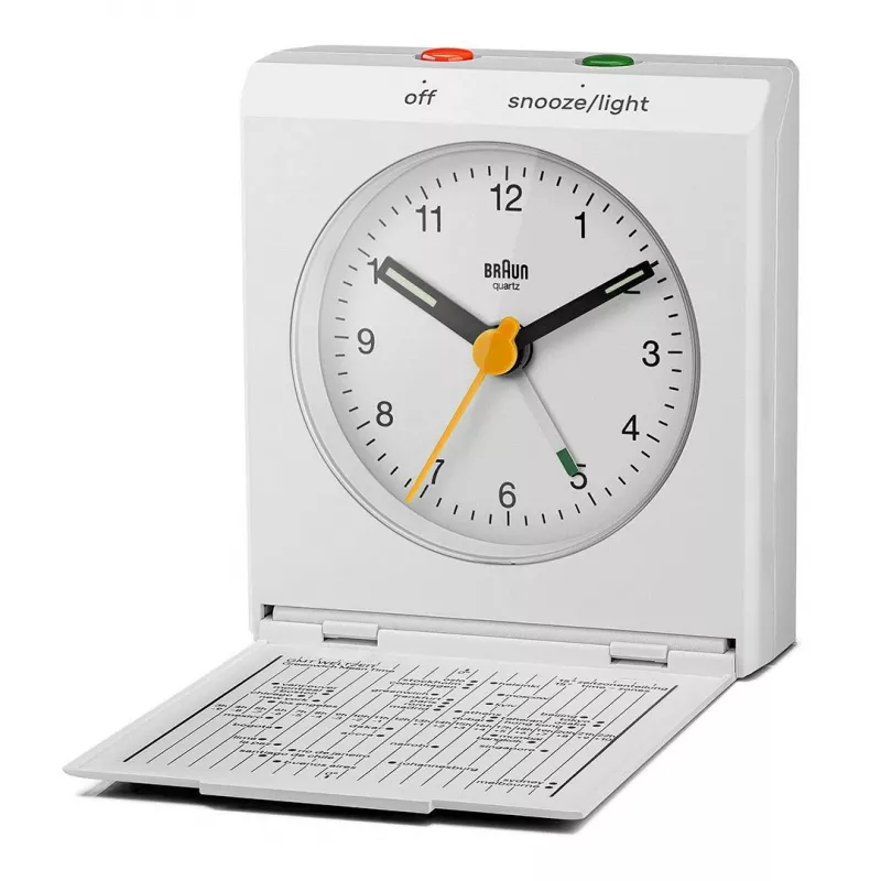 Braun BC05W zegar ścienny/stołowy Zegar analogowy Prostokątny Biały