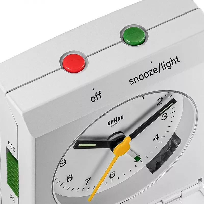 Braun BC05W zegar ścienny/stołowy Zegar analogowy Prostokątny Biały
