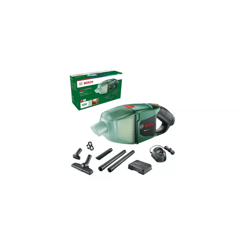 Bosch EasyVac 12 06033D0001 bezprzewodowy odkurzacz ręczny, 12 V, zielony, z akumulatorem i ładowarką