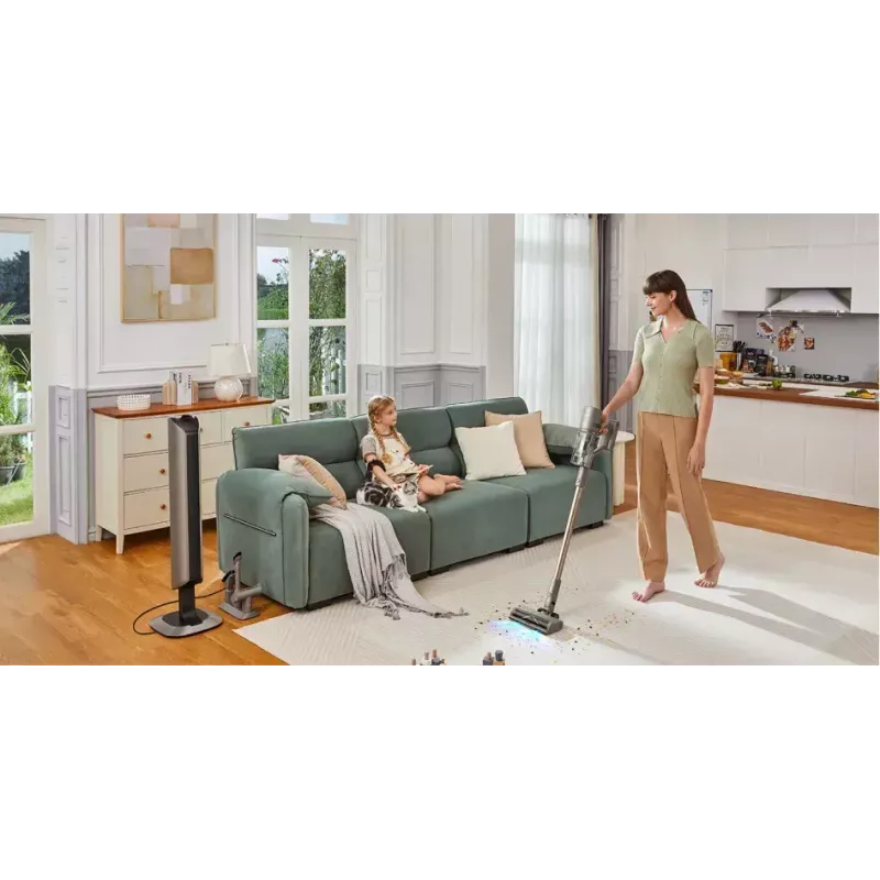 Dreame Z10 Station 2w1 bezprzewodowy odkurzacz pionowy bezworkowy, 150 AW, 481 W, czas pracy 65 min, beżowy