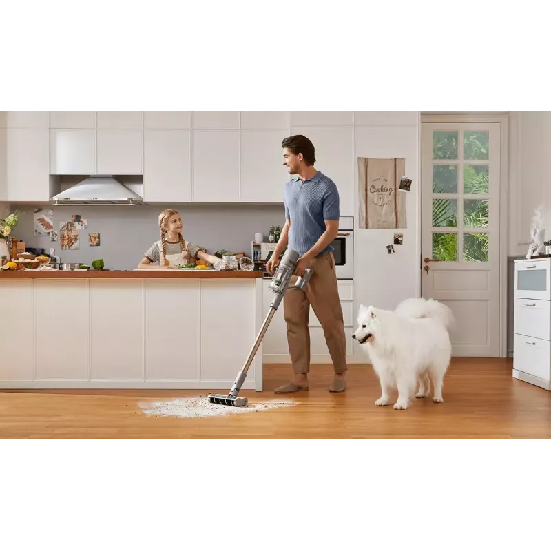 Dreame Z10 Station 2w1 bezprzewodowy odkurzacz pionowy bezworkowy, 150 AW, 481 W, czas pracy 65 min, beżowy