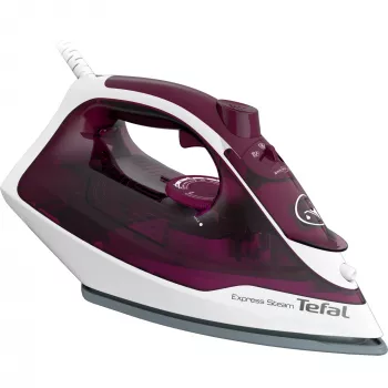 Żelazko Tefal Express Steam FV2835E0 Suche i parowe Stopa Cerilium 2400 W Fioletowe, Białe