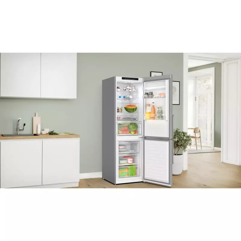 Lodówko-zamrażarka Bosch Serie 4 KGN36VICT wolnostojąca 321 L stal nierdzewna