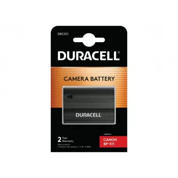 Bateria do aparatu Duracell DRC511, zamiennik Canon BP-511/BP-512, 1600 mAh