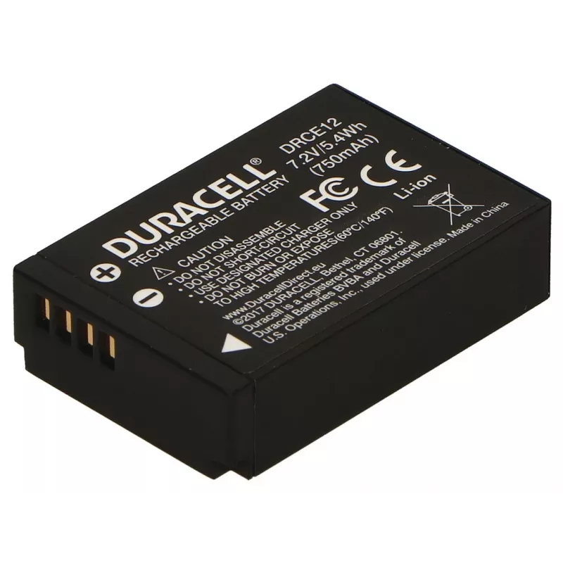 Bateria do aparatu Duracell - zamiennik baterii Canon LP-E12, 750 mAh, 7,2 V, litowo-jonowa (Li-Ion)