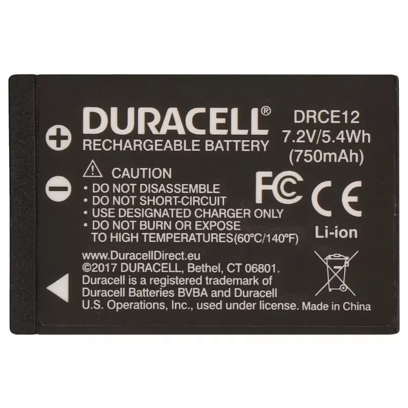 Bateria do aparatu Duracell - zamiennik baterii Canon LP-E12, 750 mAh, 7,2 V, litowo-jonowa (Li-Ion)