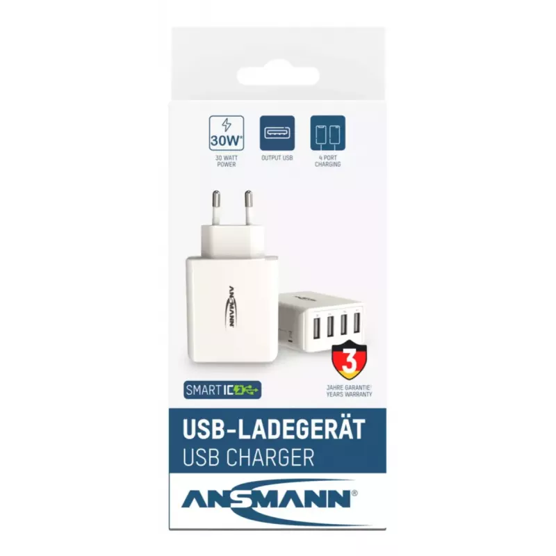 Ładowarka Ansmann HC430 uniwersalna biała AC wewnętrzna