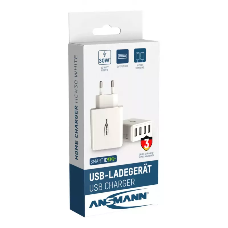 Ładowarka Ansmann HC430 uniwersalna biała AC wewnętrzna