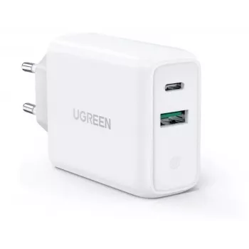 Ładowarka do urządzeń mobilnych Ugreen 60468 Tablet, Telefon, Uniwersalna Biała AC Szybkie ładowanie Wewnętrzna