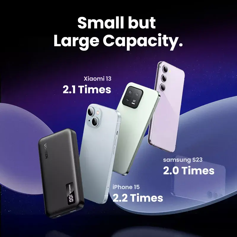 Ugreen 25742 powerbank litowo-jonowy (Li-Ion) 10000 mAh czarny