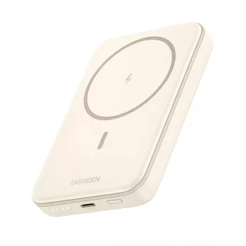 Ugreen 25208 powerbank 10000 mAh ładowanie bezprzewodowe beżowy