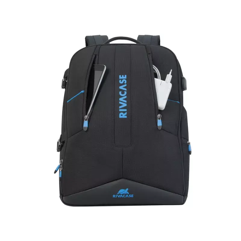 Plecak Rivacase 7860 do laptopów 43,9 cm (17,3 cala), poliester, czarny/niebieski