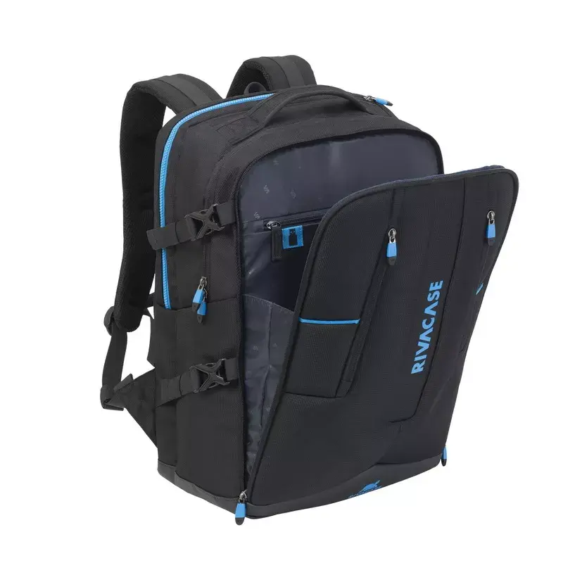 Plecak Rivacase 7860 do laptopów 43,9 cm (17,3 cala), poliester, czarny/niebieski