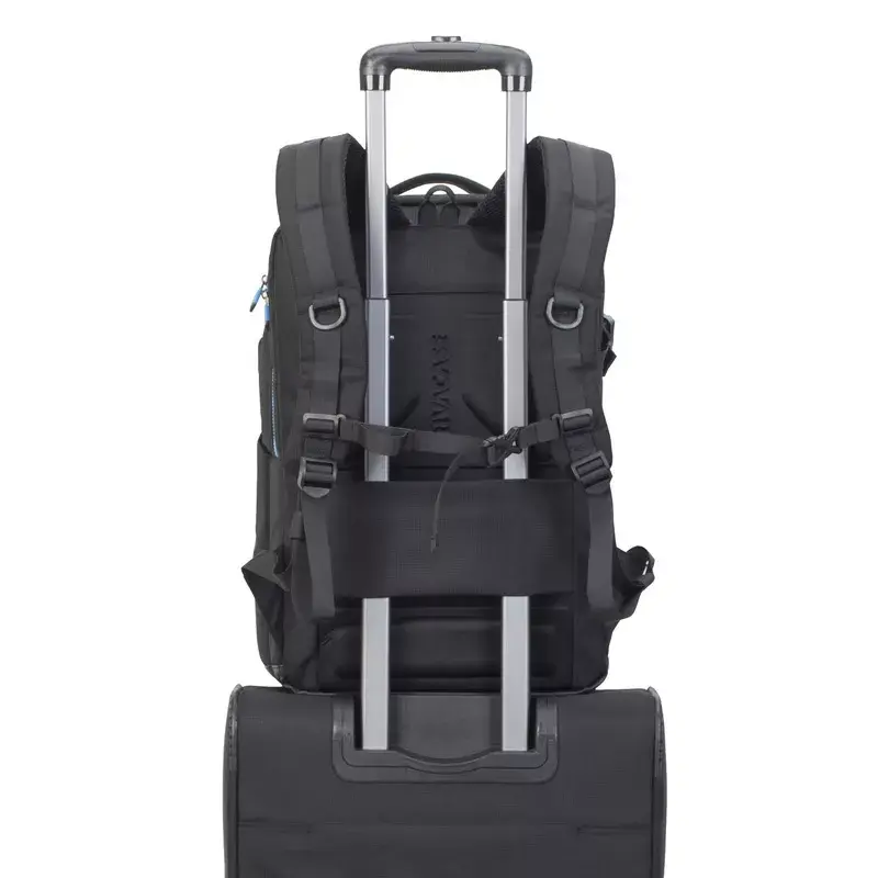Plecak Rivacase 7860 do laptopów 43,9 cm (17,3 cala), poliester, czarny/niebieski